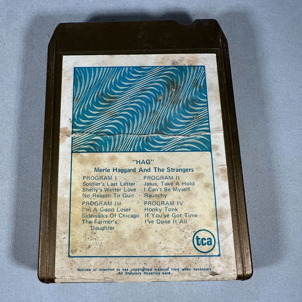 Hag Merle Haggard & The Strangers TCA 8-Track Tape Classic Country Album